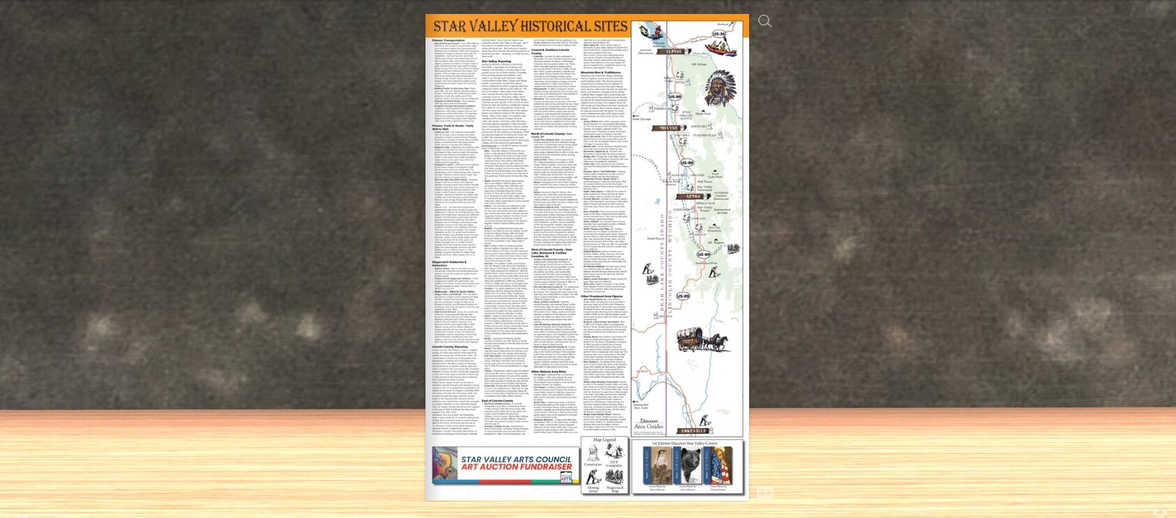 Discover Historic Wall Map; Star Valley, WY