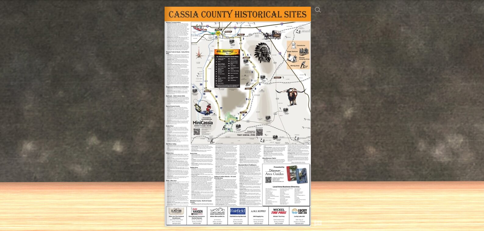 Discover Historic Wall Map; Cassia County: Burley, ID